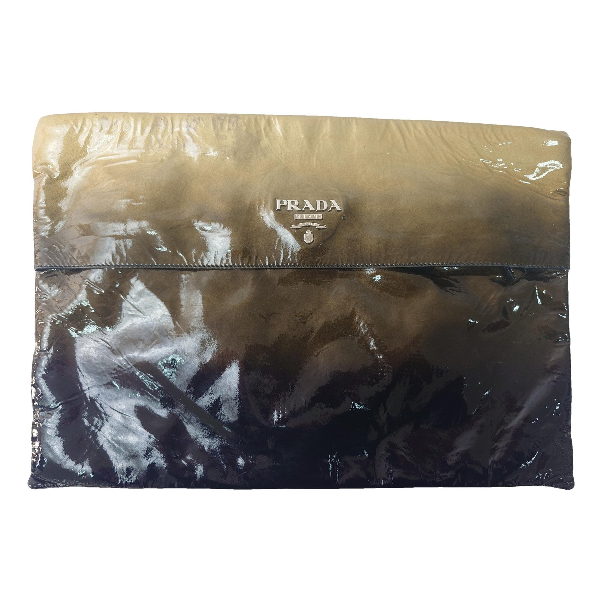 Patent leather clutch bag