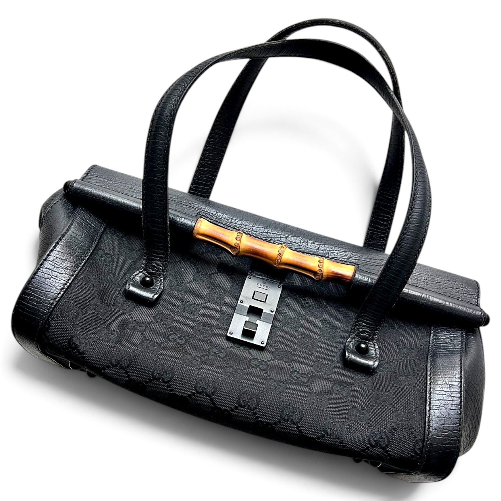 Bamboo leather handbag