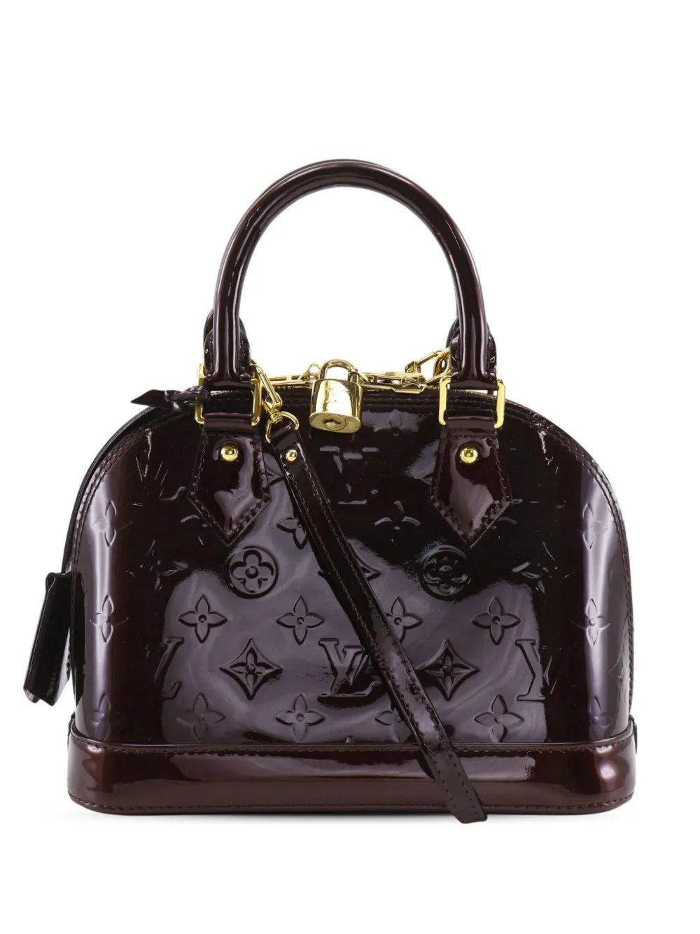 2012 Monogram Vernis Alma BB satchel