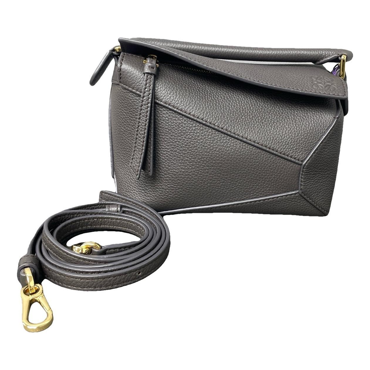 Puzzle leather handbag