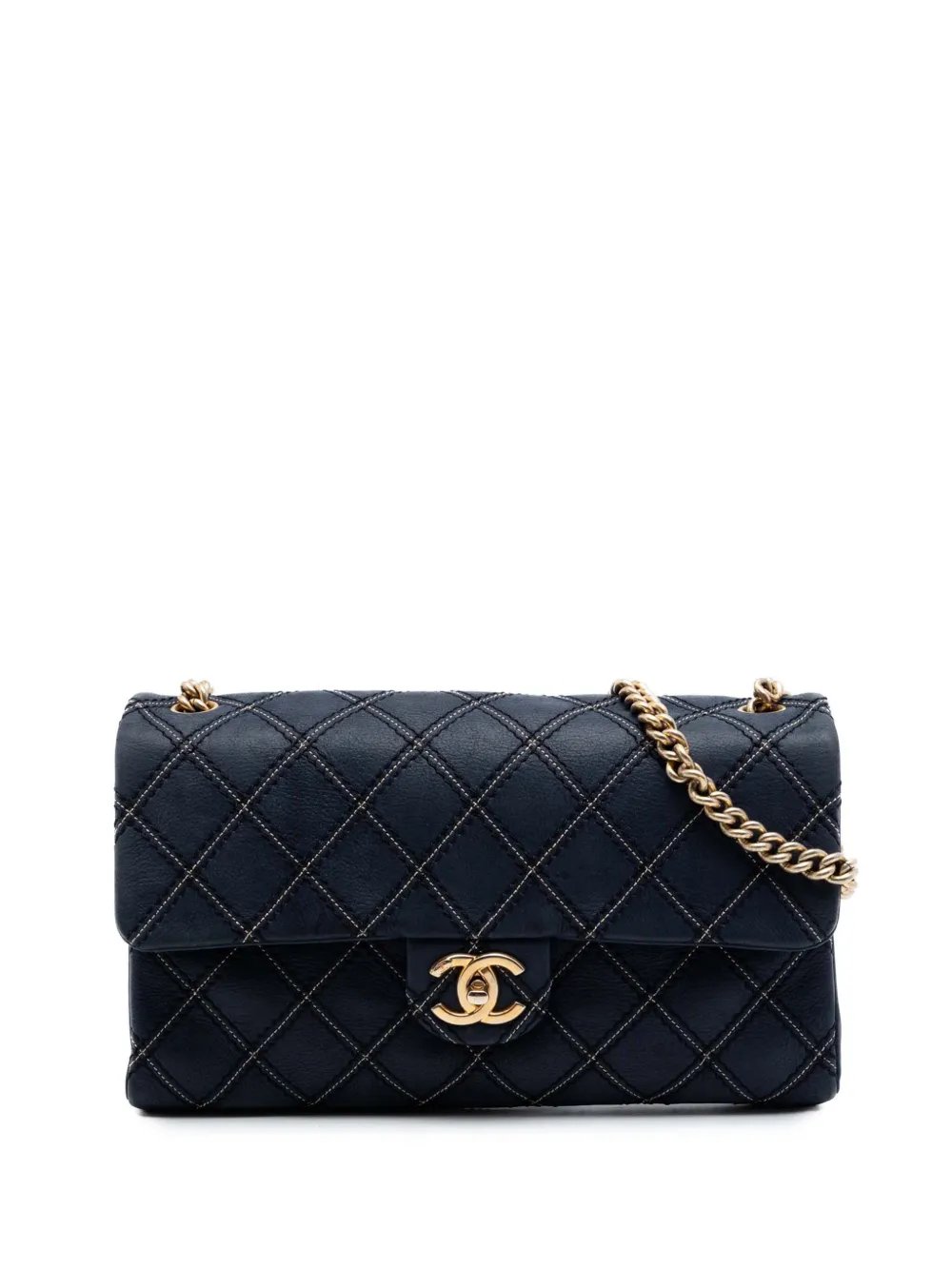 2014 Jumbo Quilted Calfskin Triple Stitched Flap crossbody bag
