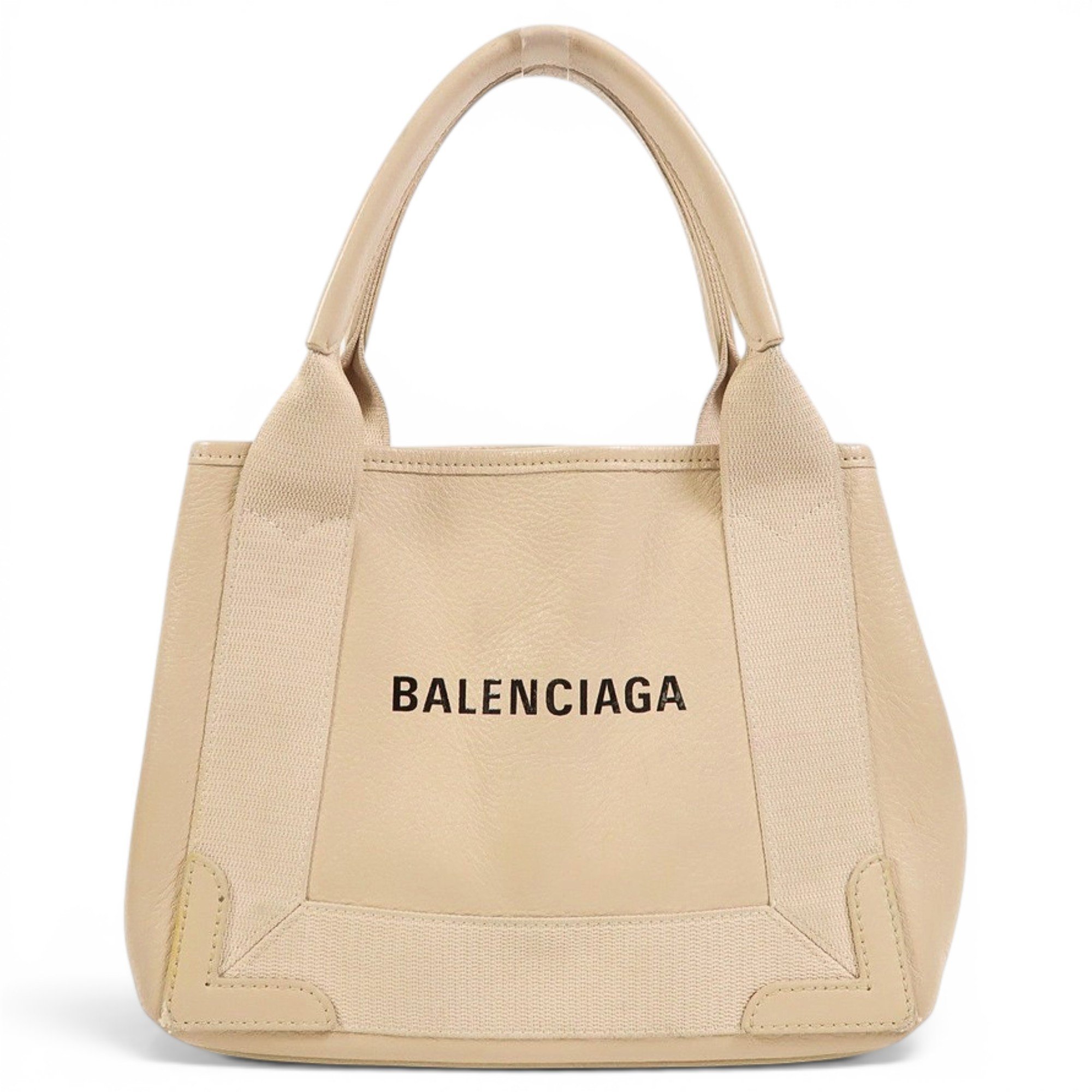 Navy cabas leather tote