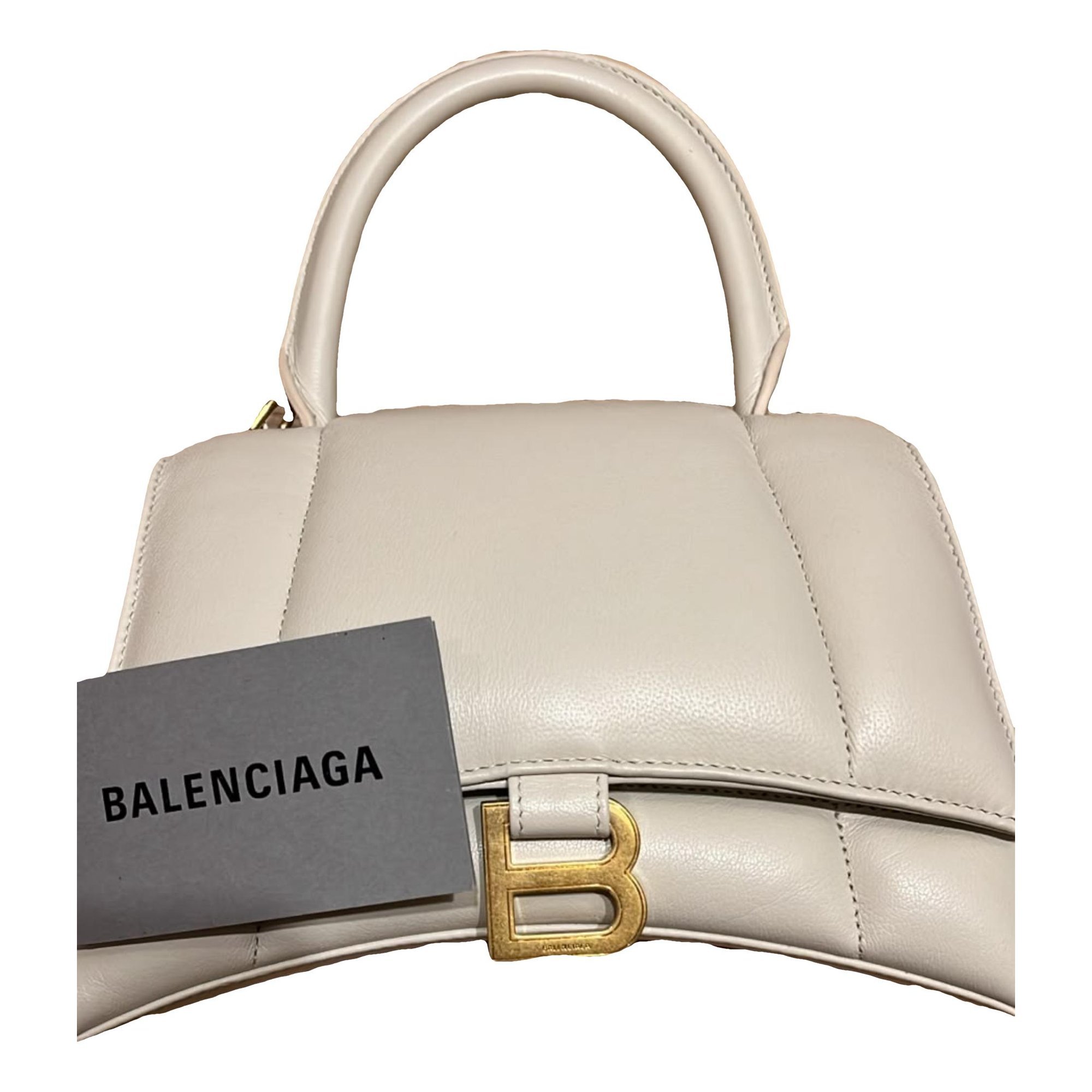 Hourglass leather crossbody bag