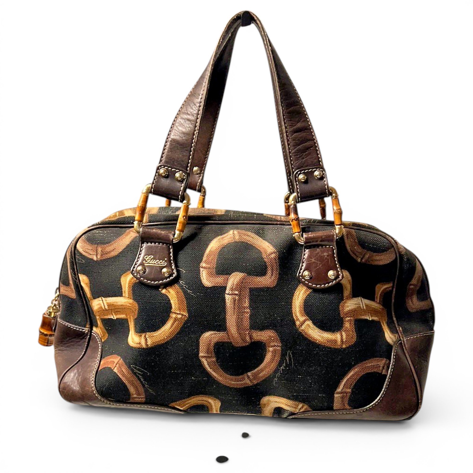 Boston leather handbag
