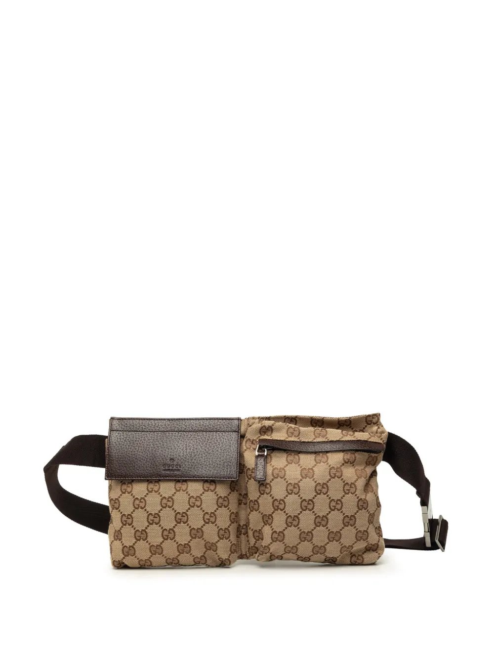 2000-2015 GG Canvas Double Pocket belt bag
