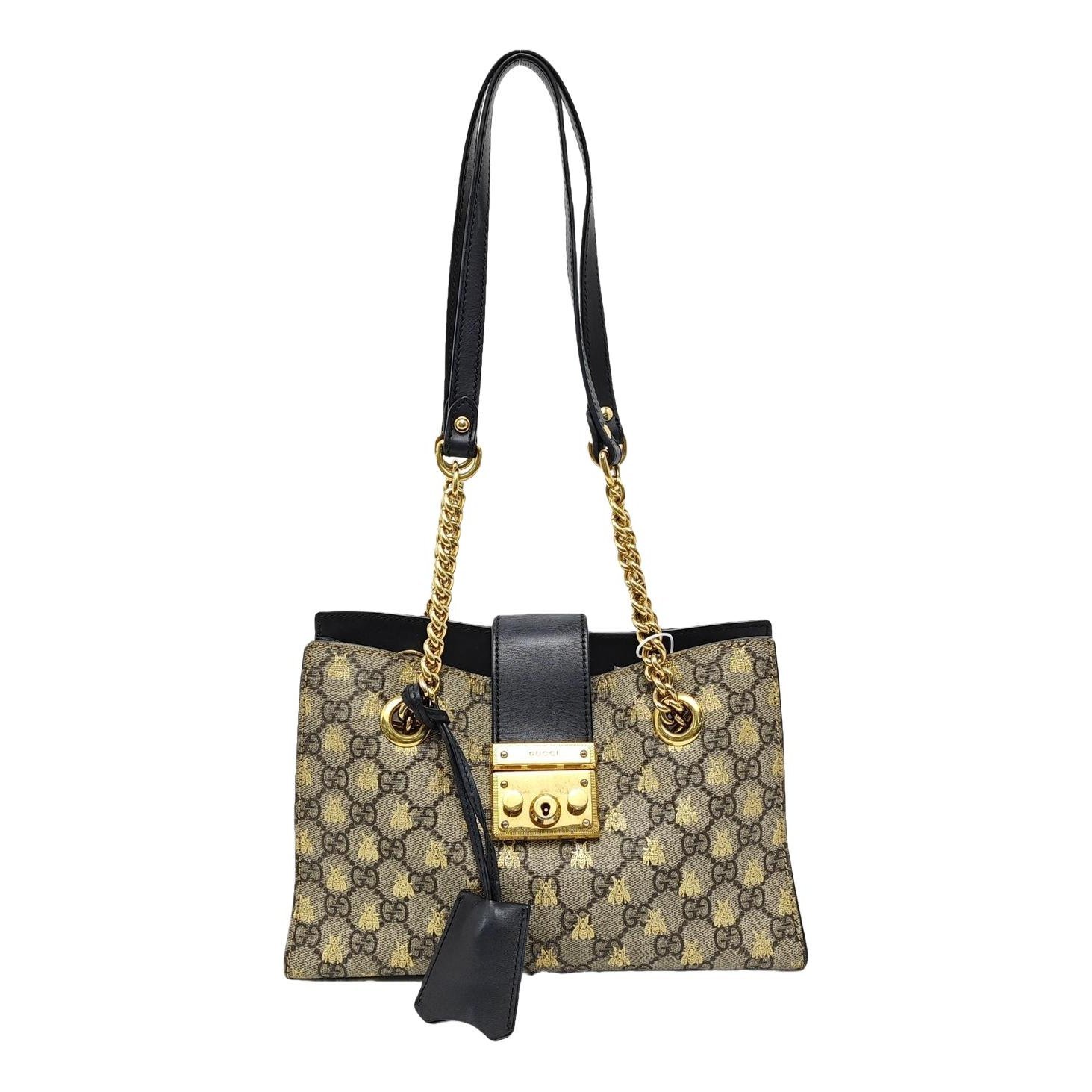 Padlock leather handbag