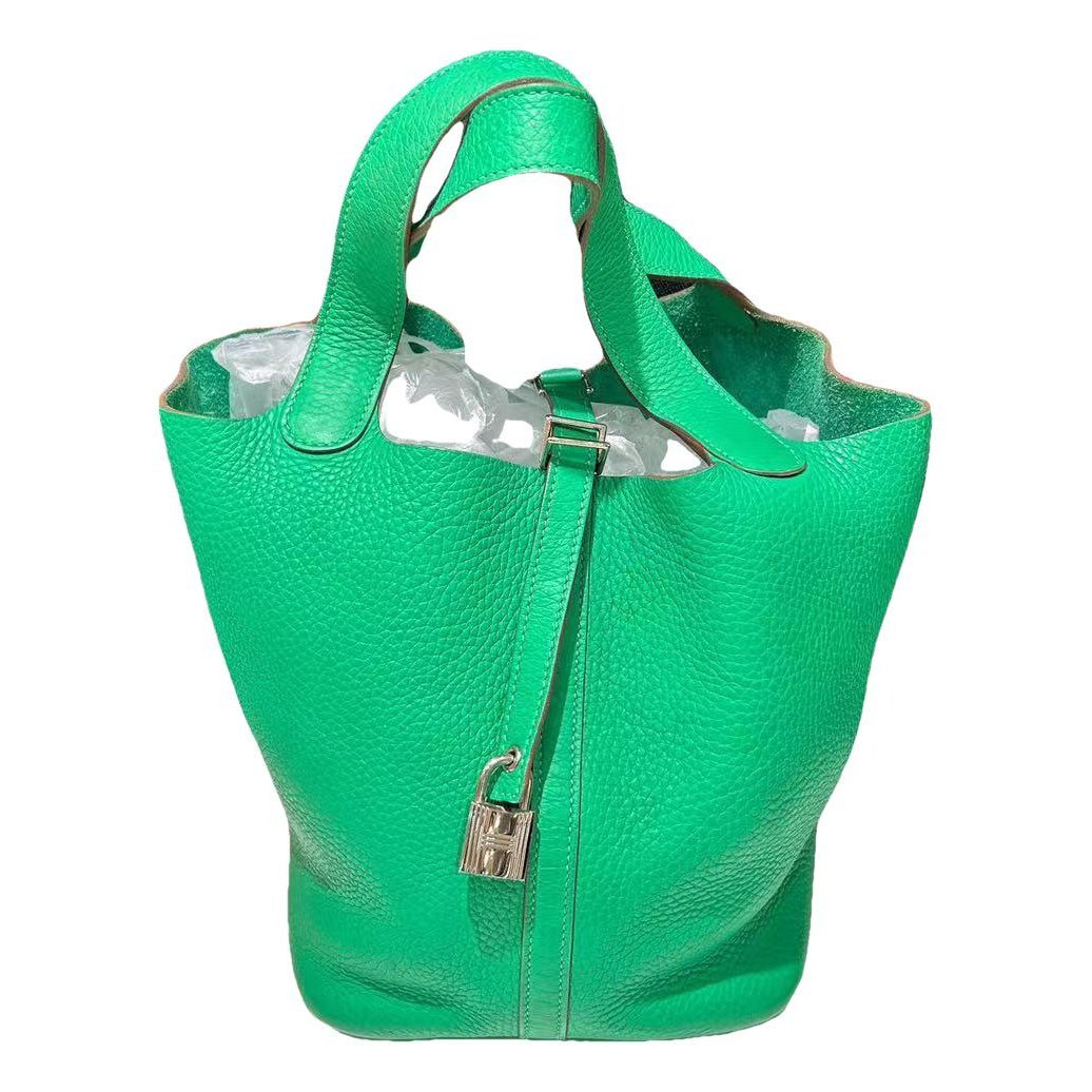 Picotin leather tote