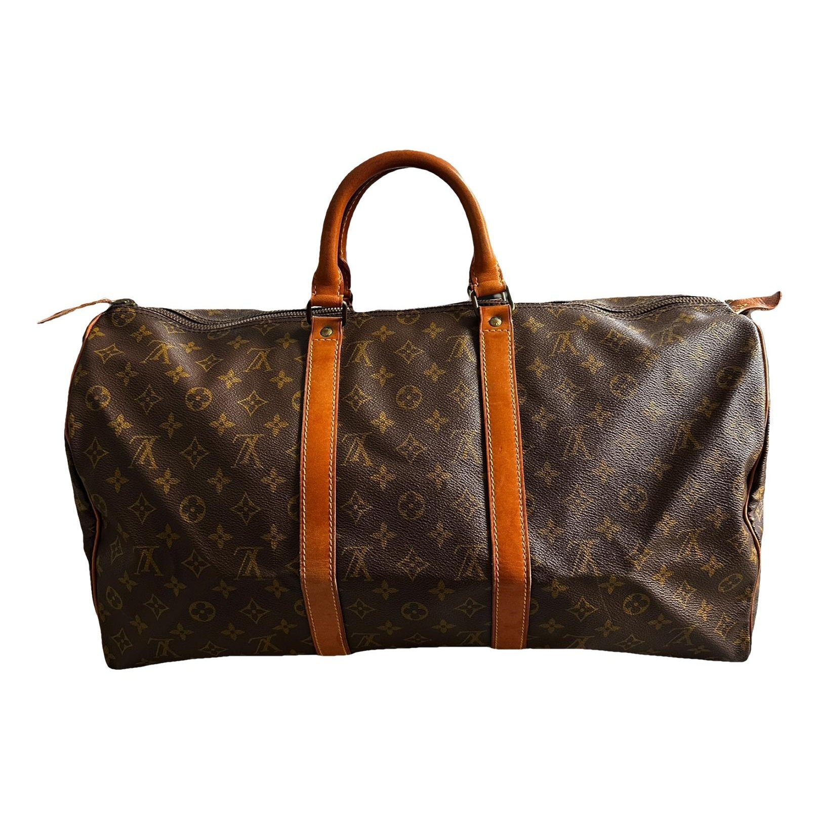 Keepall leather travel bag