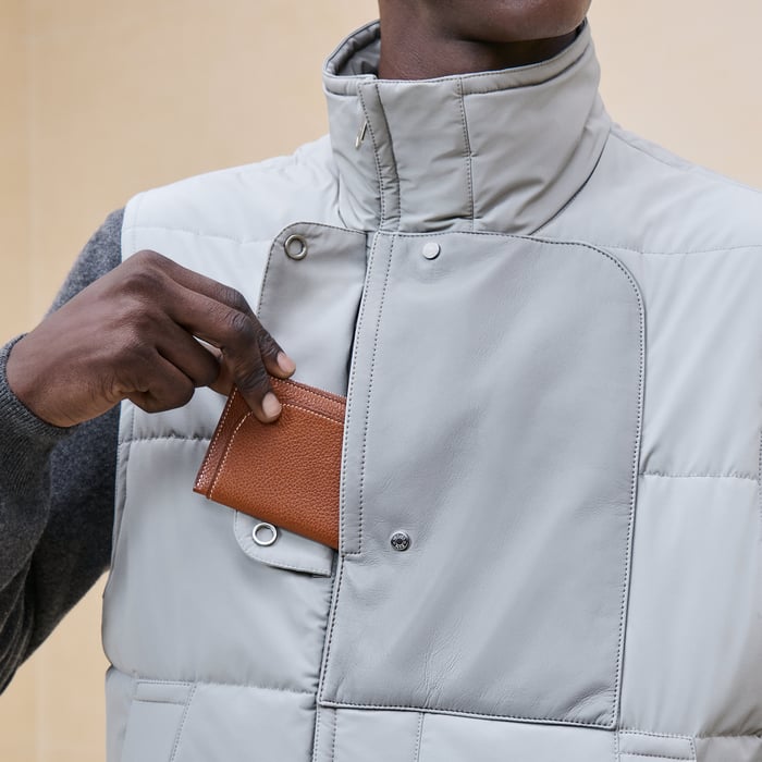 Silex Quilted Vest With Leather Detail