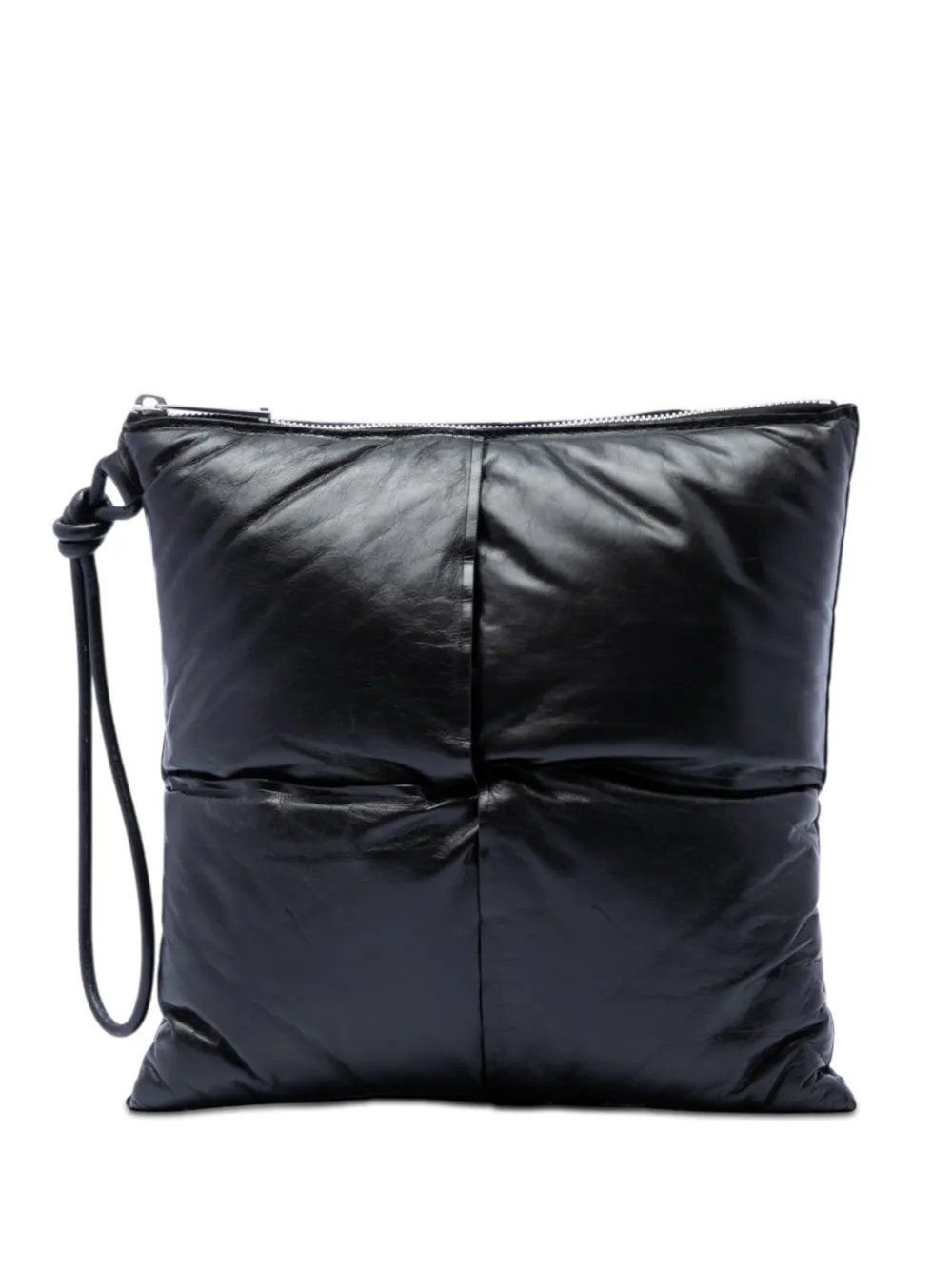 2012-2026 Nappa Intrecciato Padded Square Wristlet Pouch clutch bag