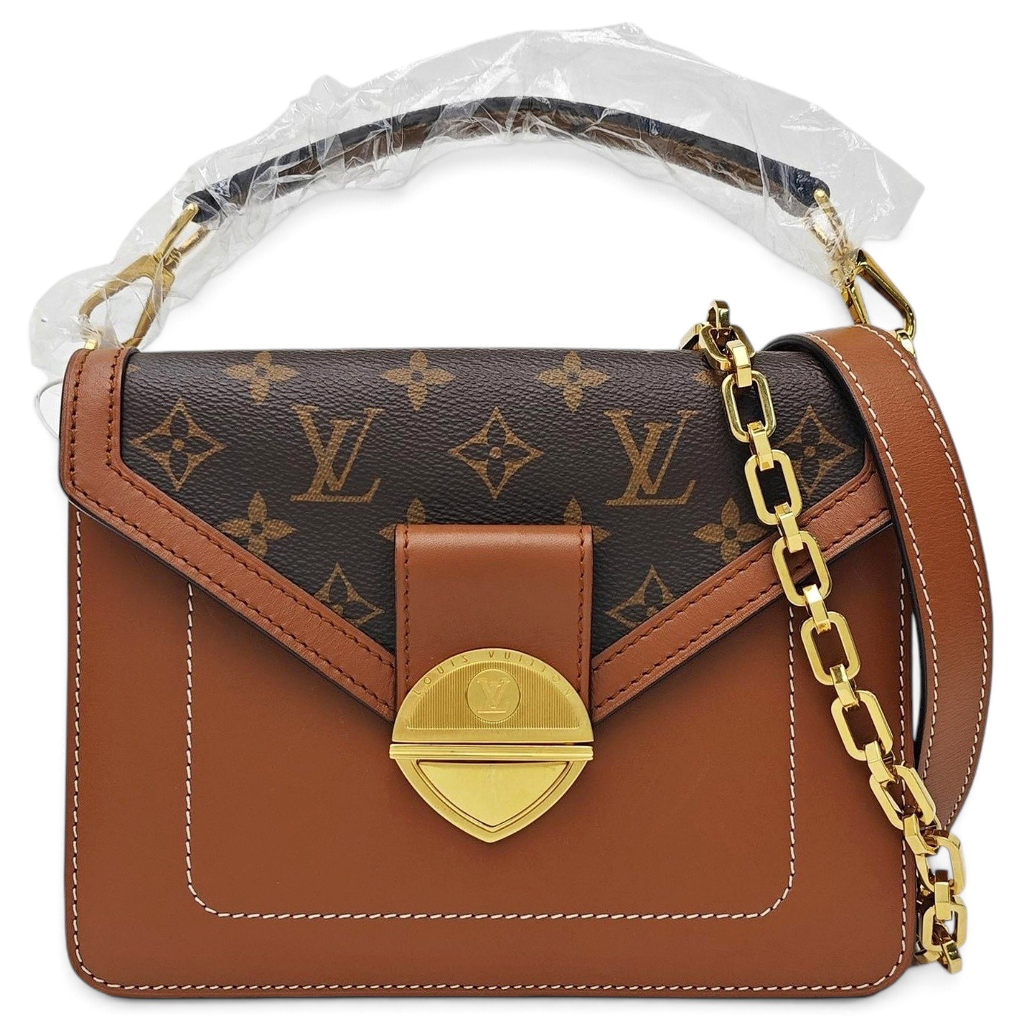 Biface leather handbag