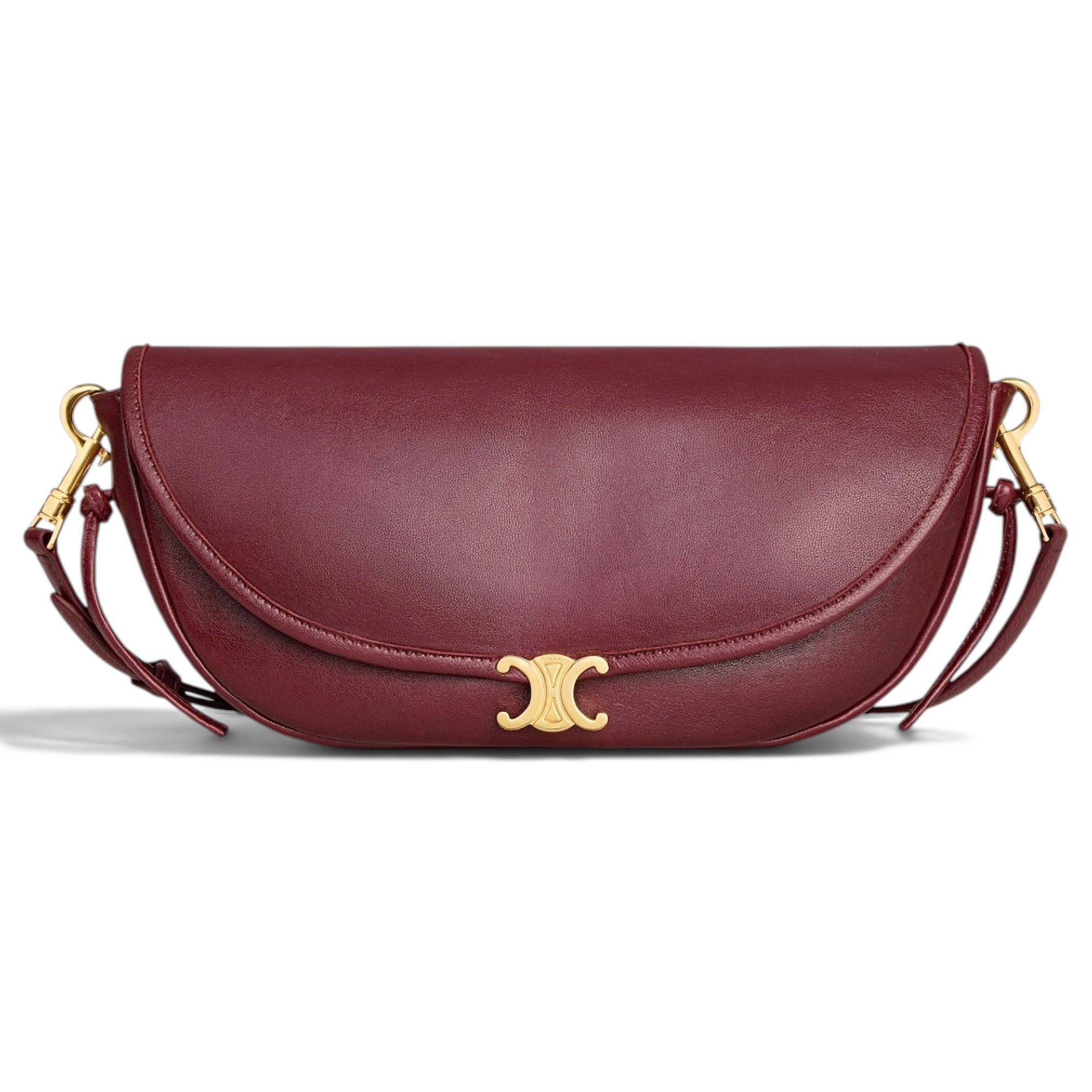 Triomphe Halfmoon leather handbag