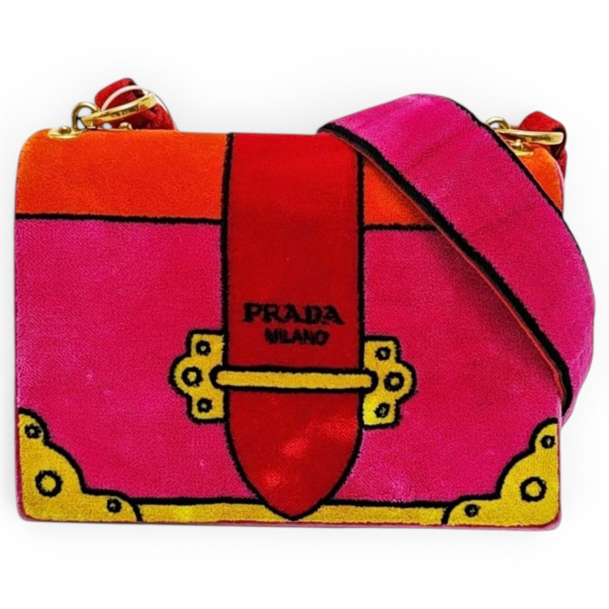 Cahier velvet handbag