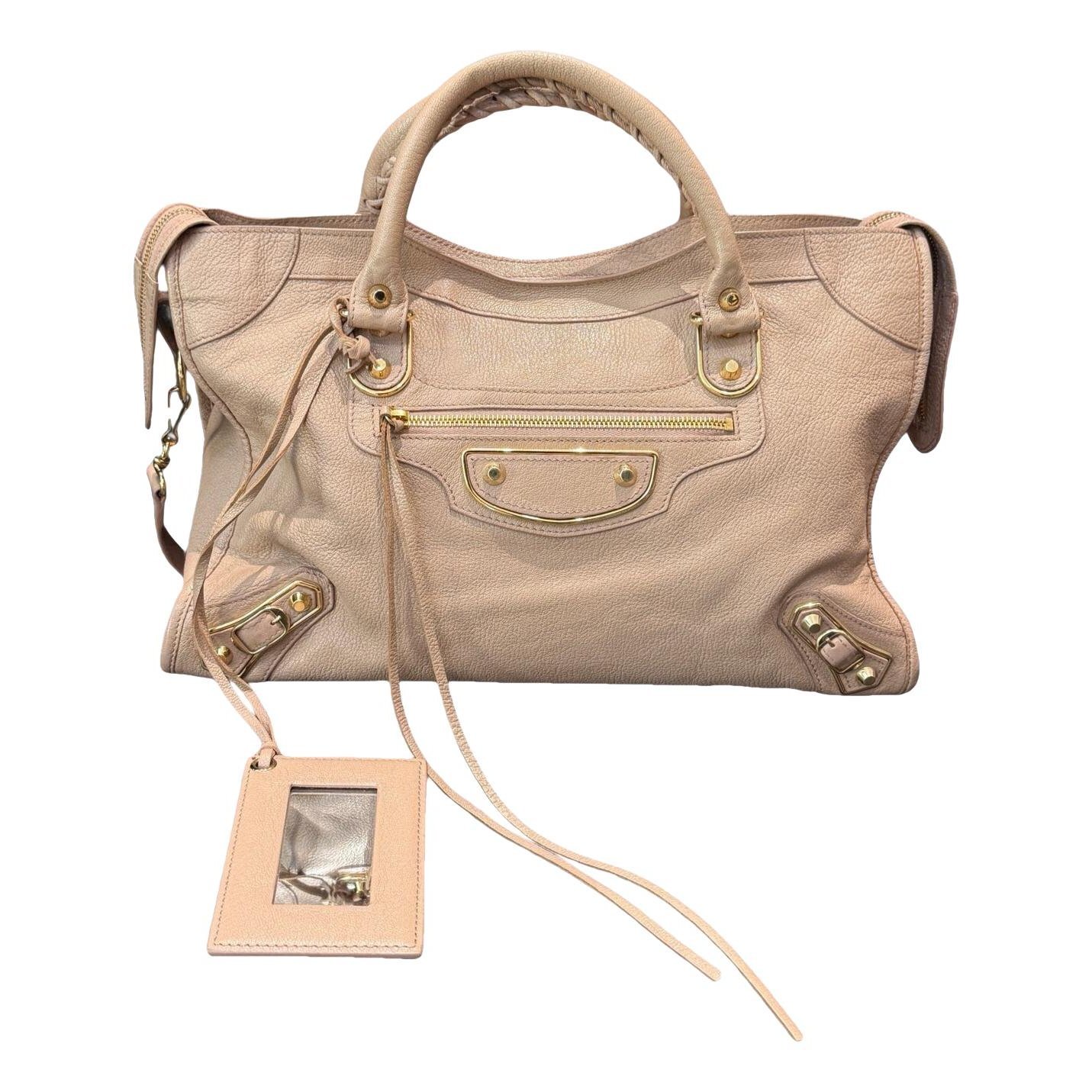 City leather handbag