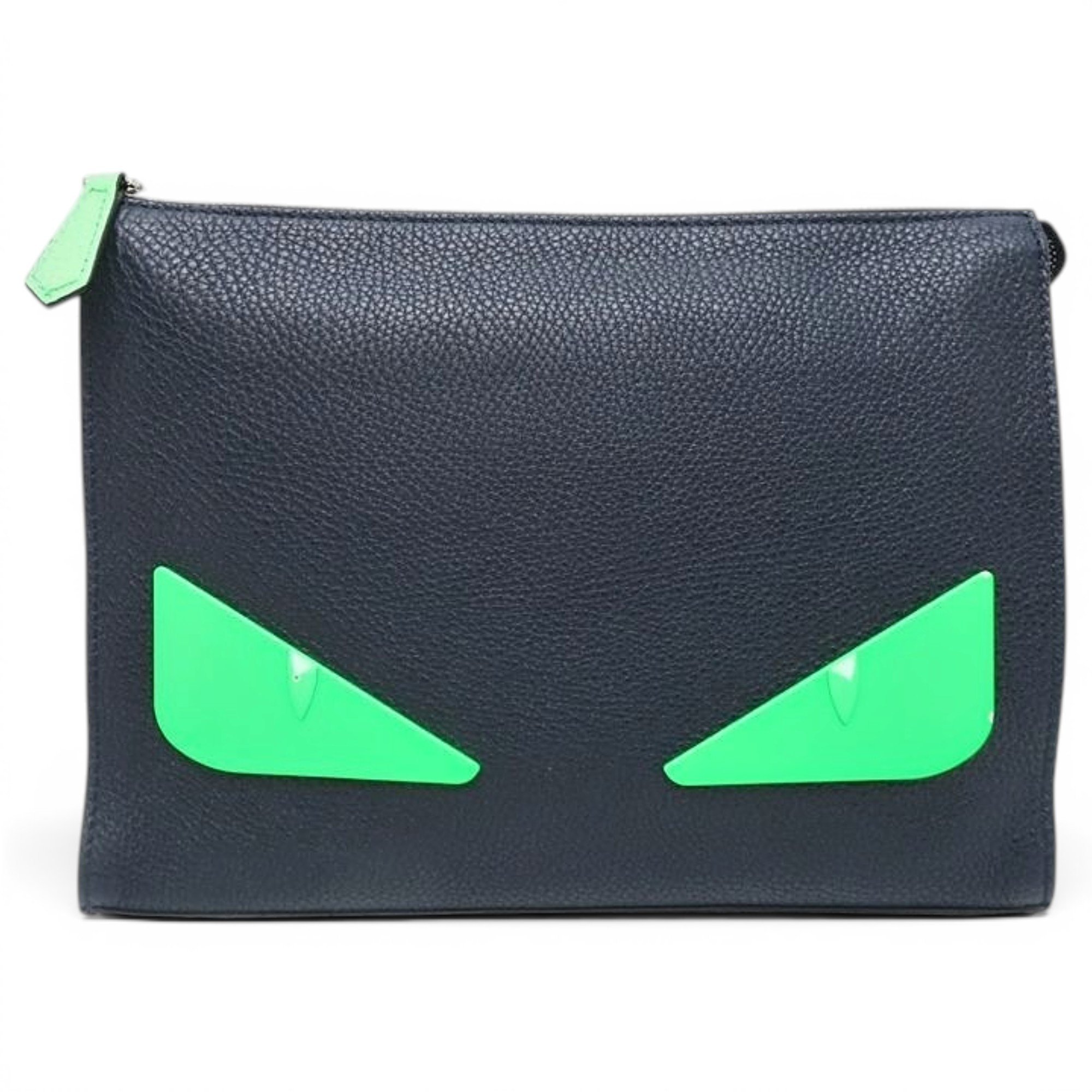 Pocket leather handbag
