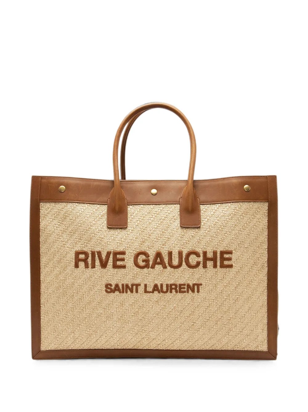 2023 Rive Gauche raffia tote bag