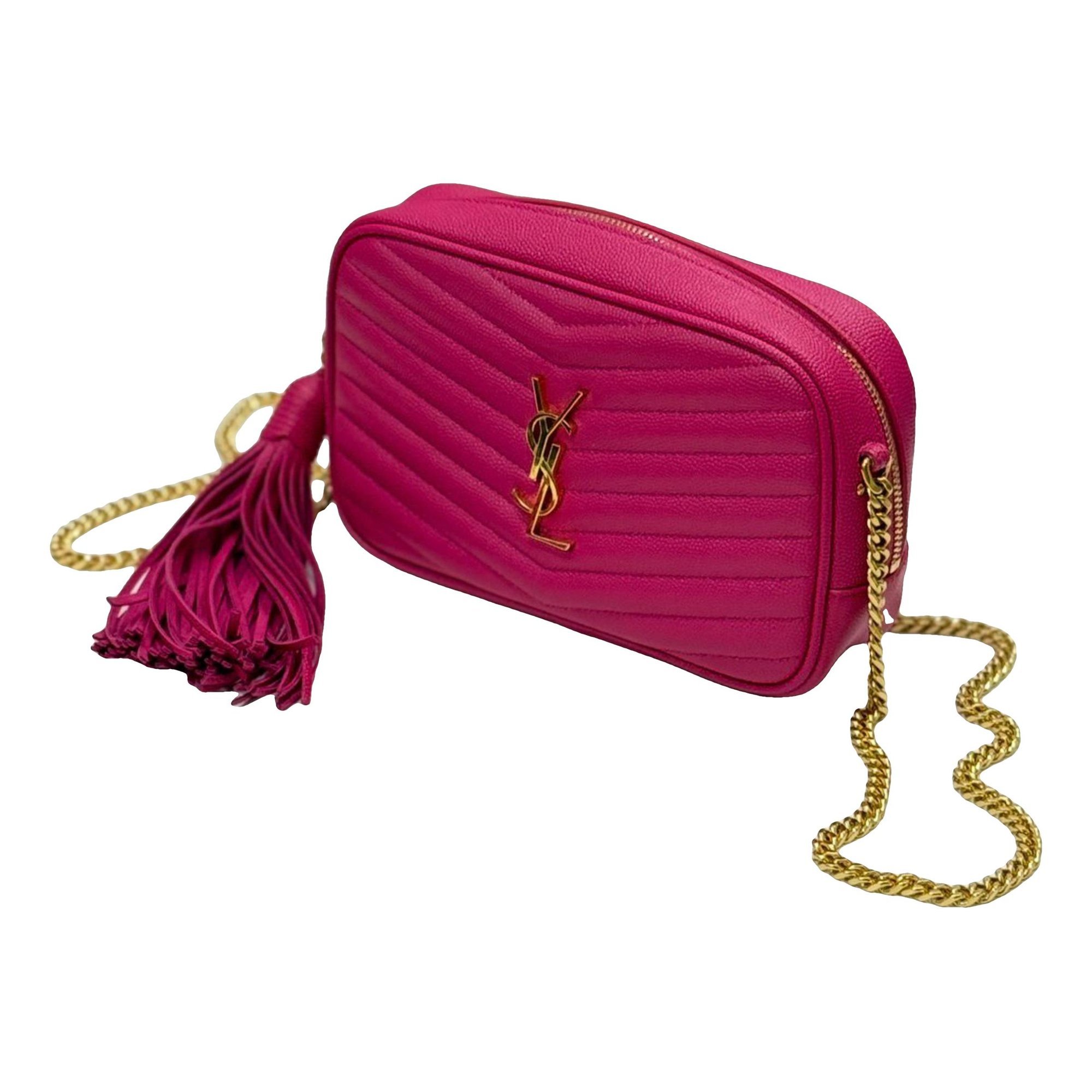 Camera Lou leather crossbody bag
