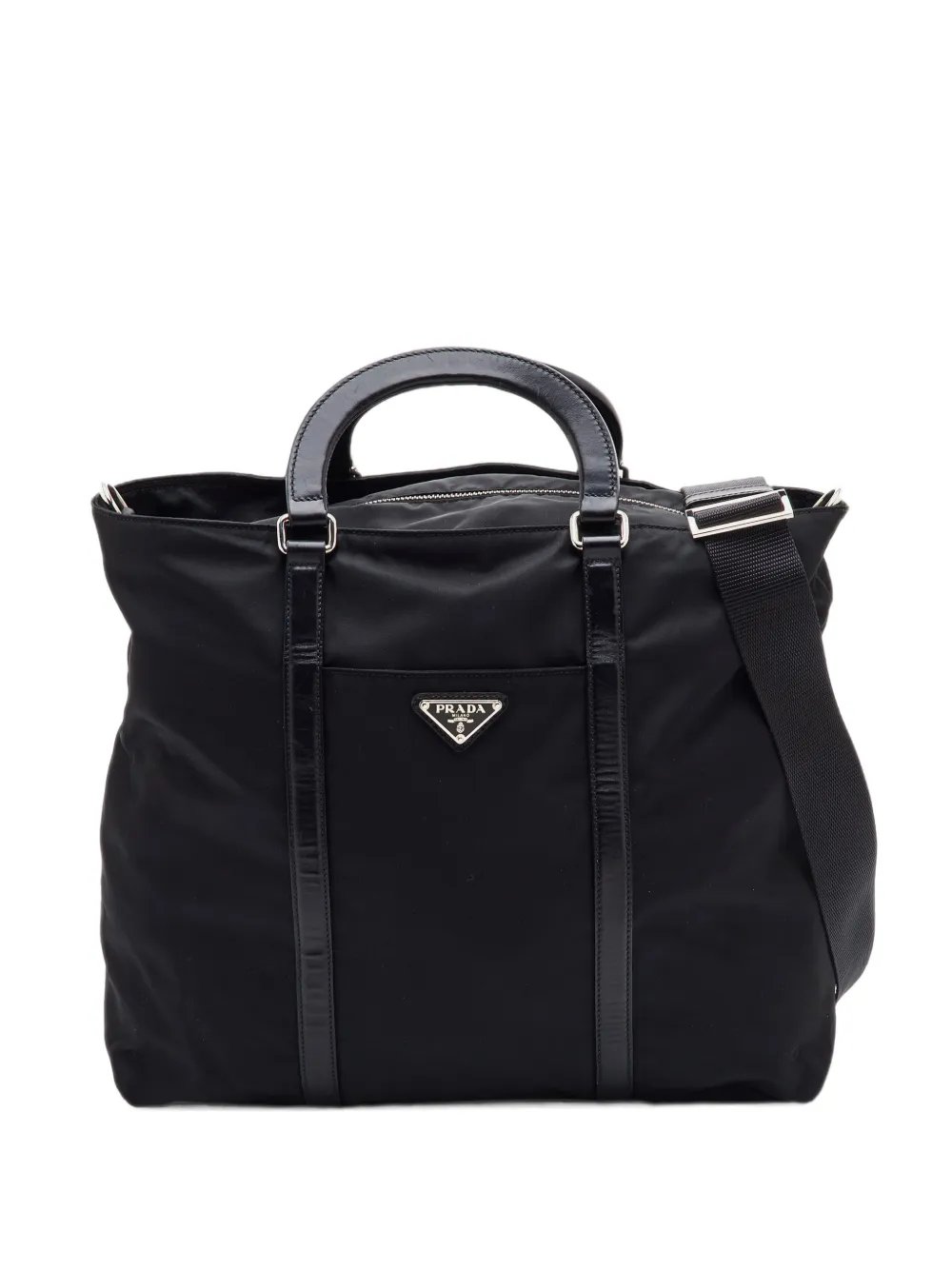 Re-Nylon Saffiano leather tote bag