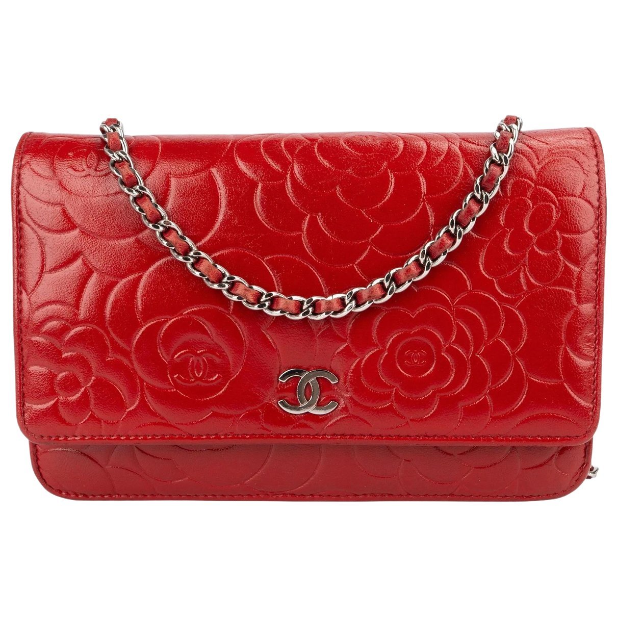 Wallet On Chain leather crossbody bag