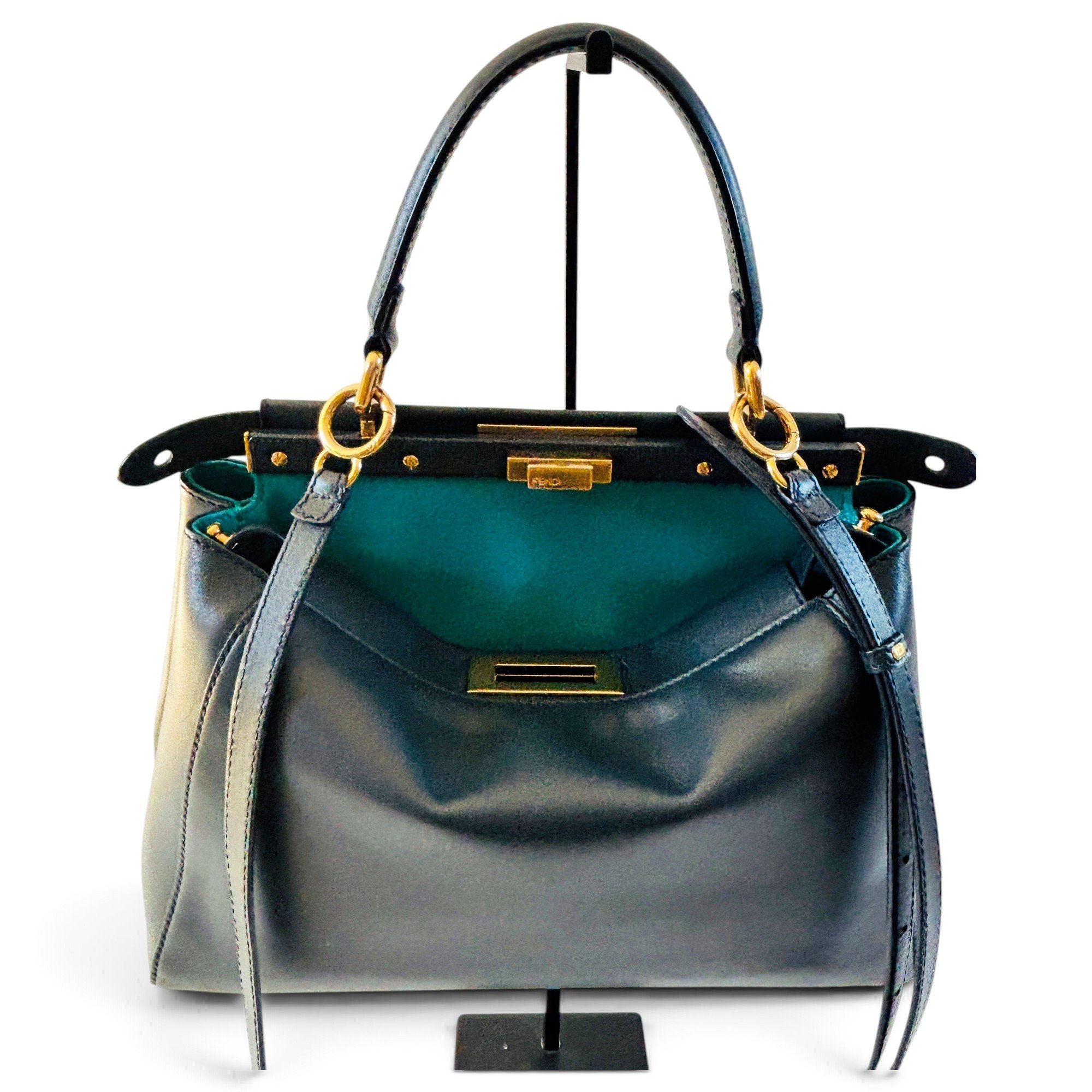 Peekaboo leather handbag