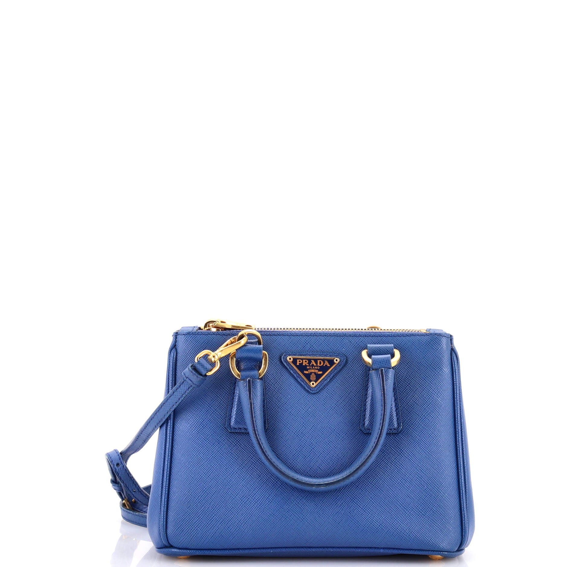 Galleria Double Zip Tote Saffiano Leather Mini