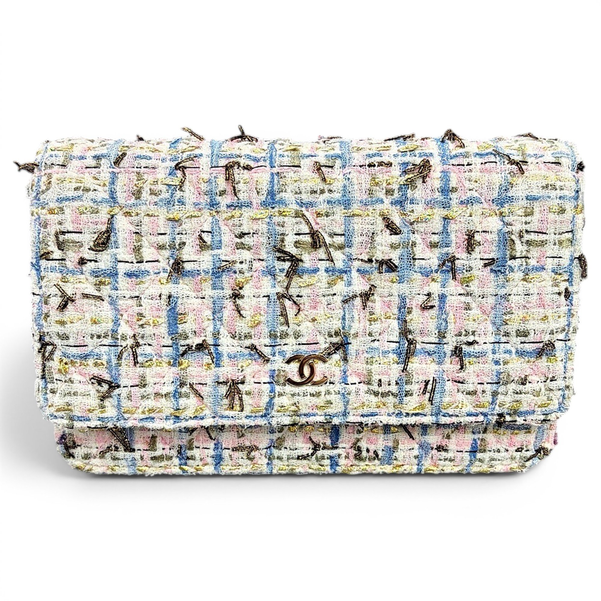 Wallet On Chain Timeless/Classique tweed crossbody bag