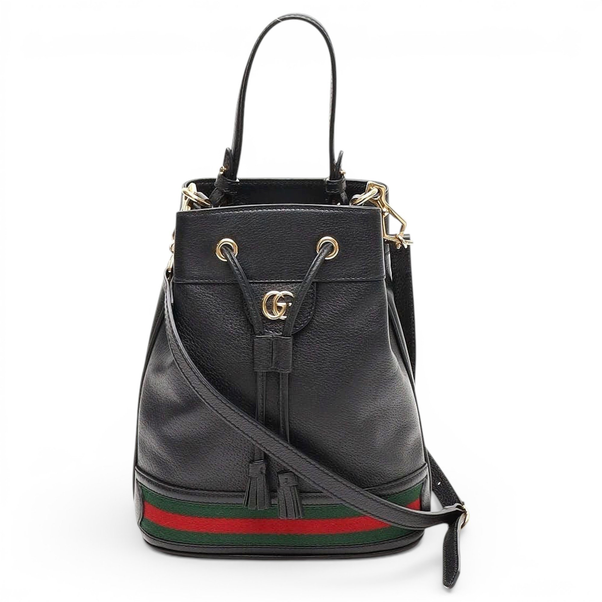 Ophidia Bucket leather handbag