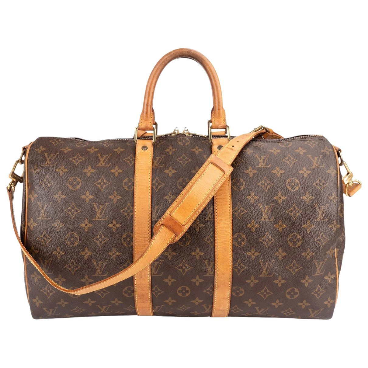 Keepall leather travel bag