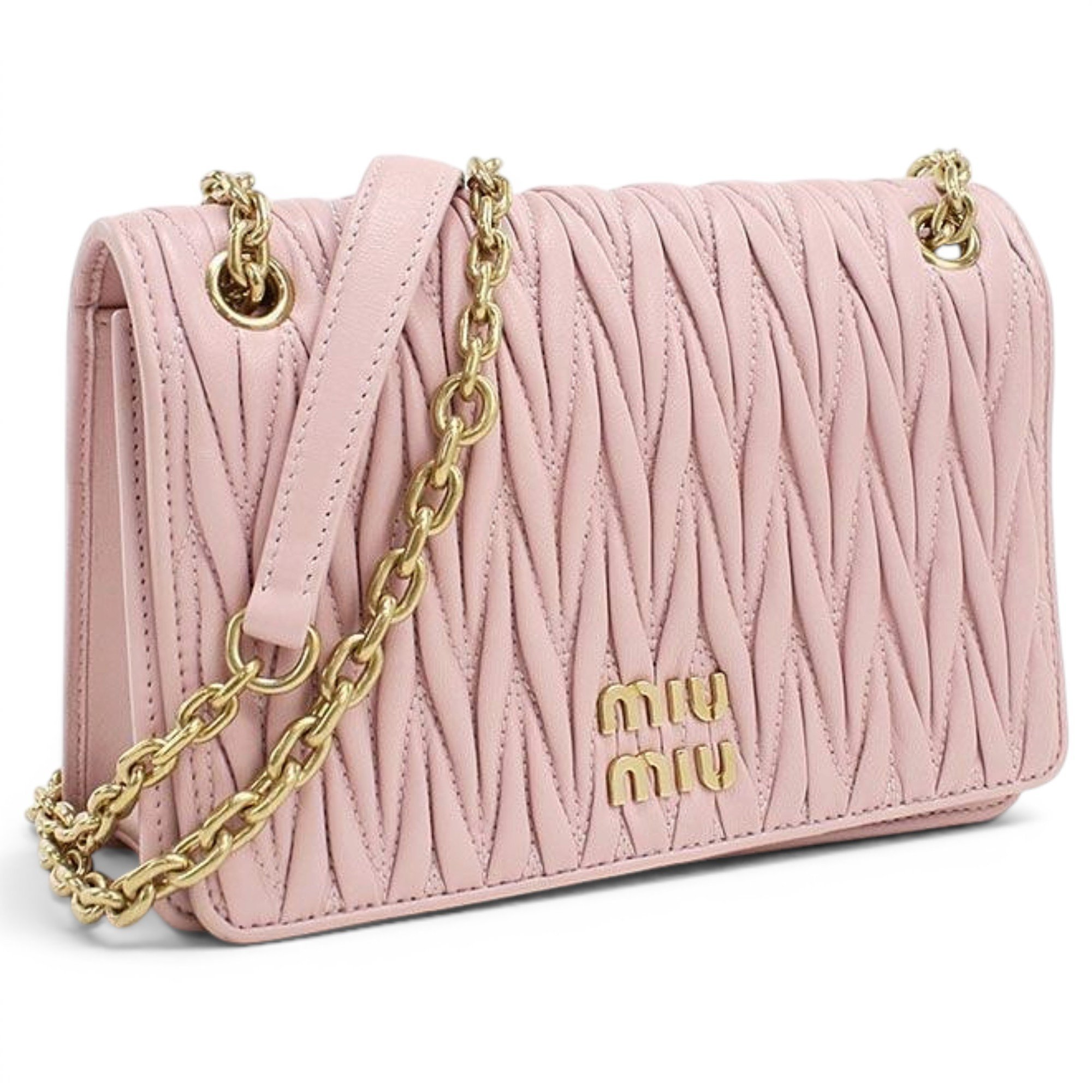 Matelassé leather handbag