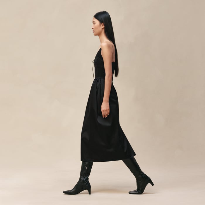 Noir Dress With Shoulder Straps