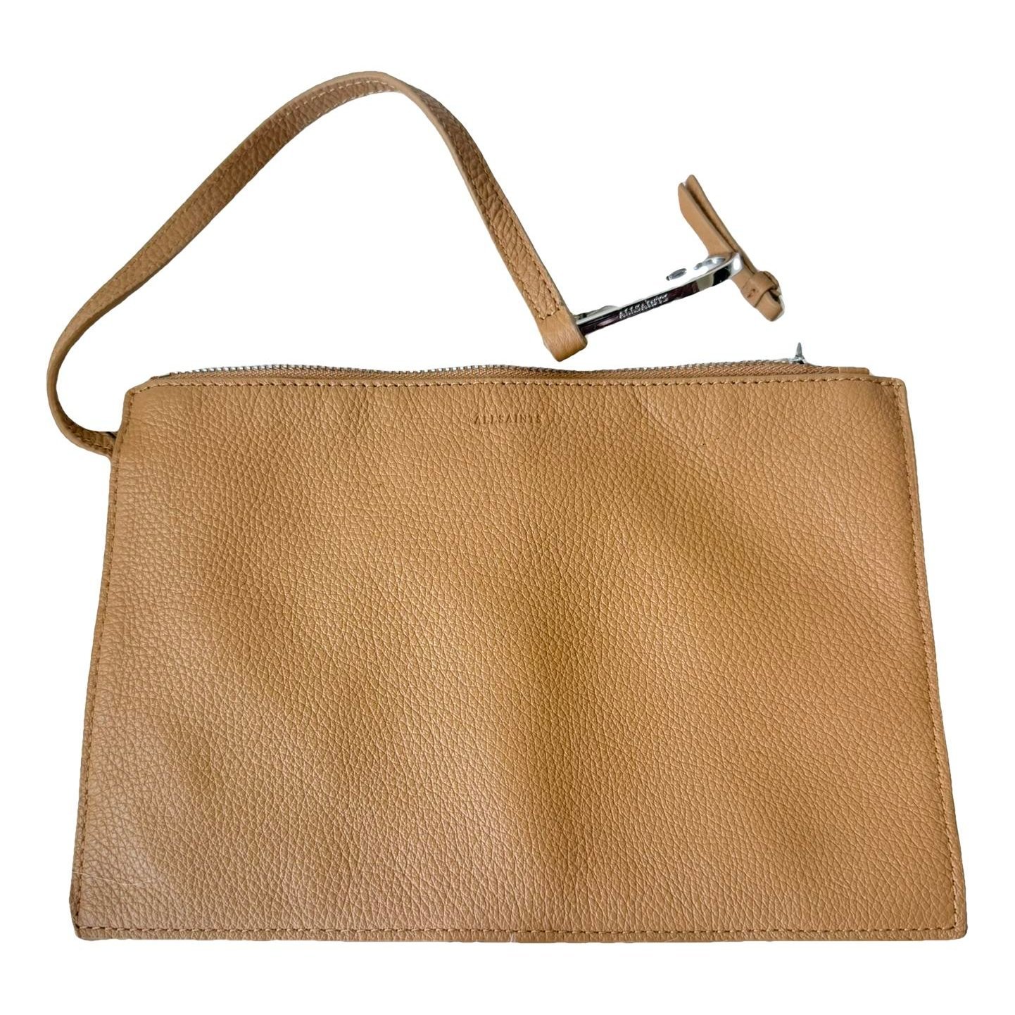 Leather clutch bag