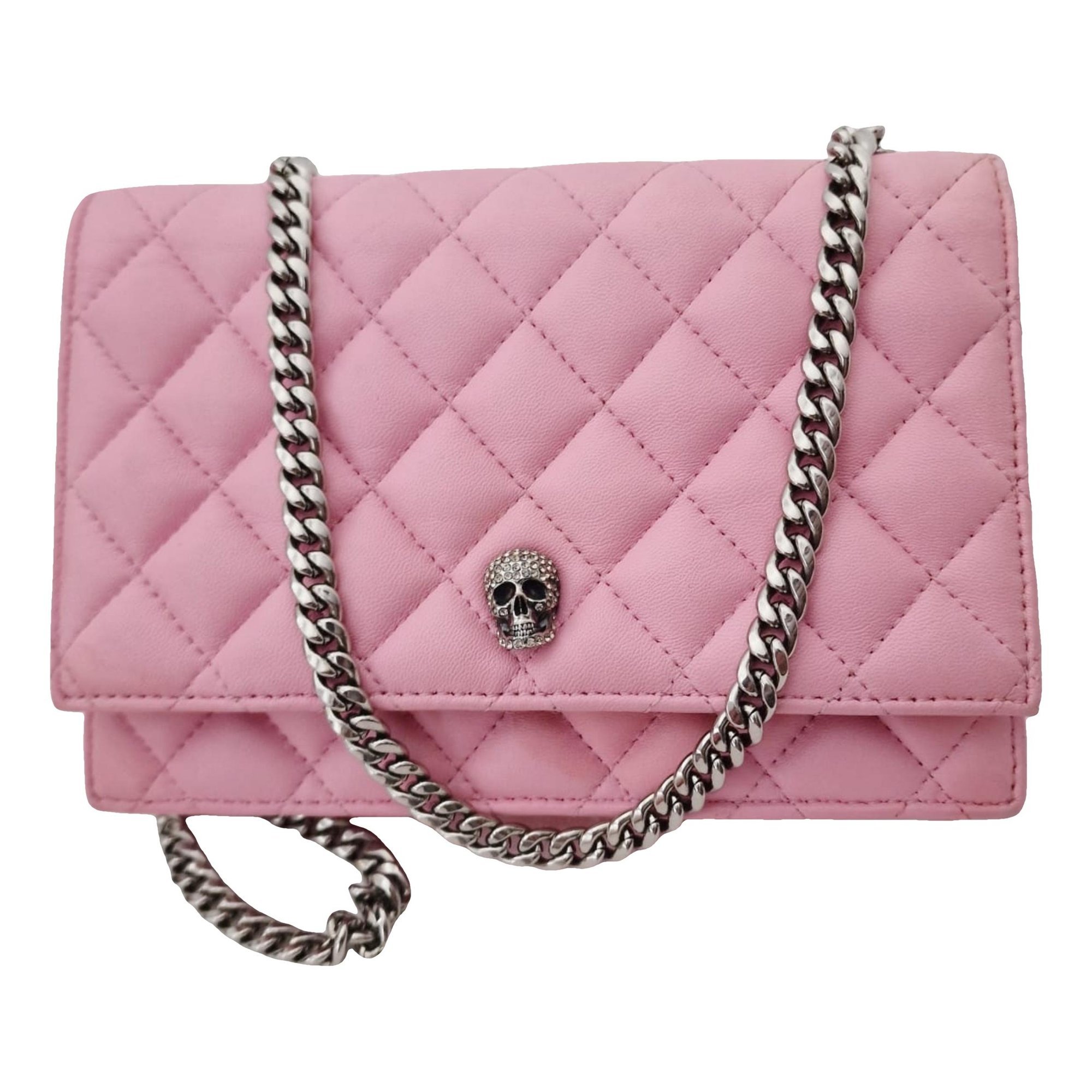 Skull leather handbag