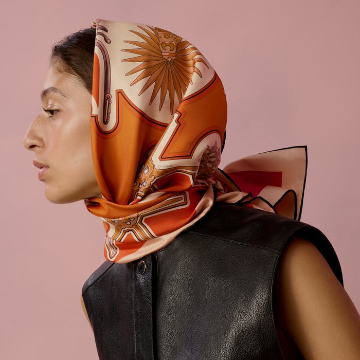 Les Eperons Double Face Scarf 90