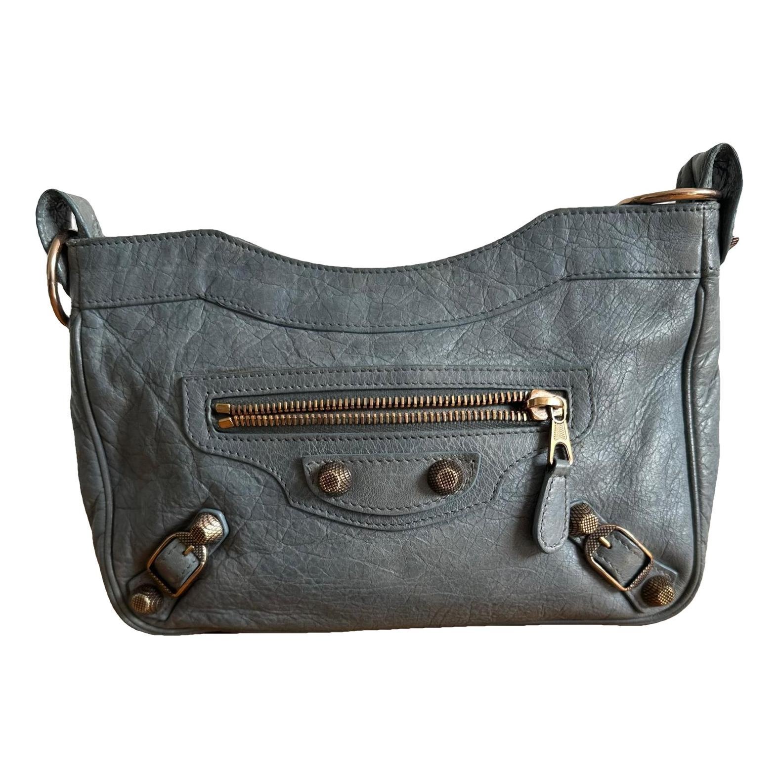 City leather handbag