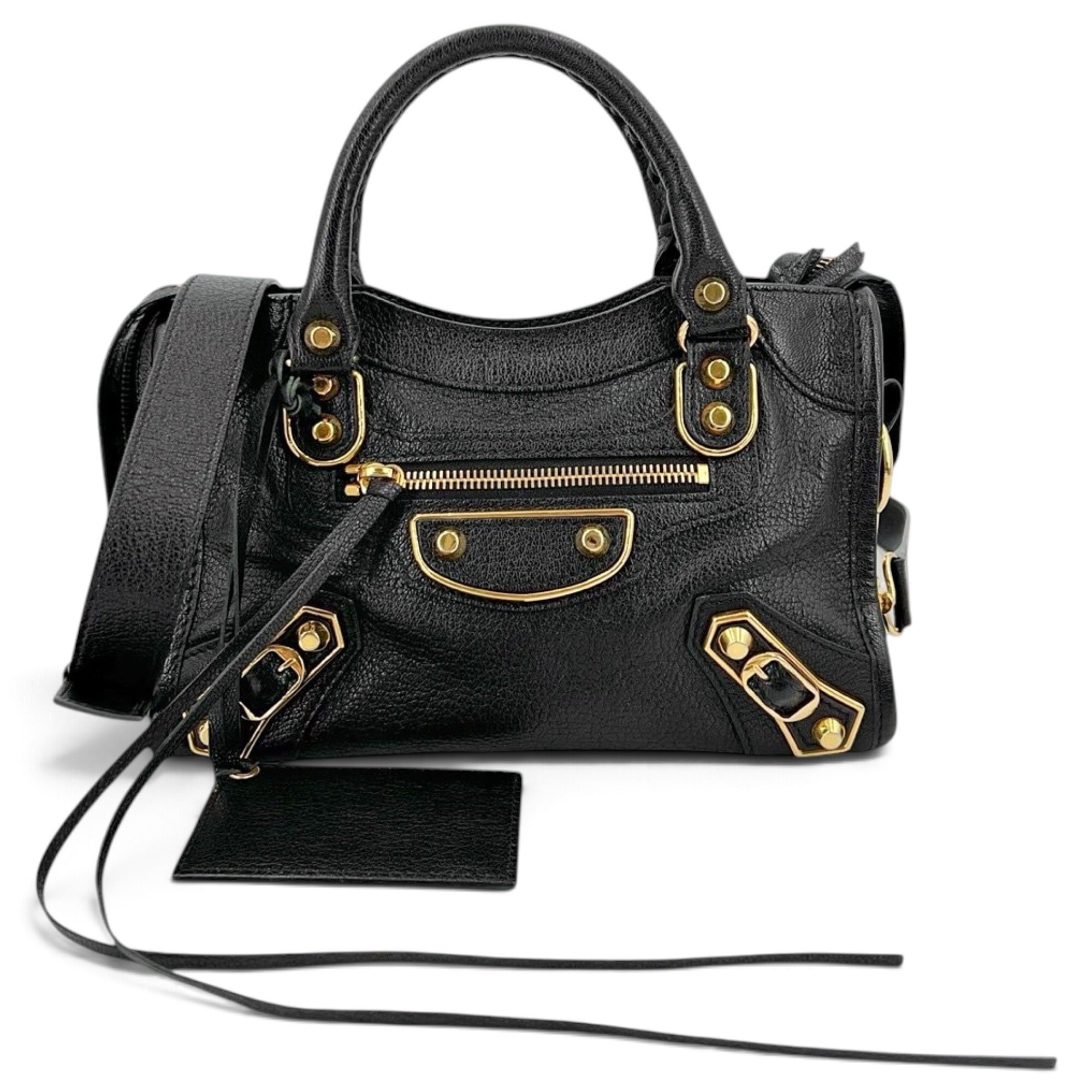 Classic Metalic leather handbag