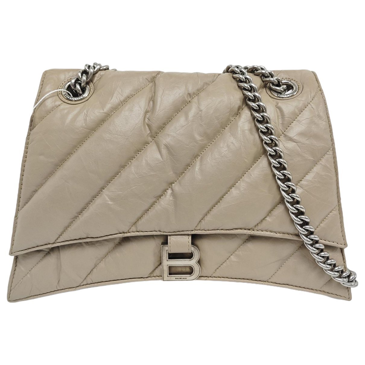 Crush leather handbag