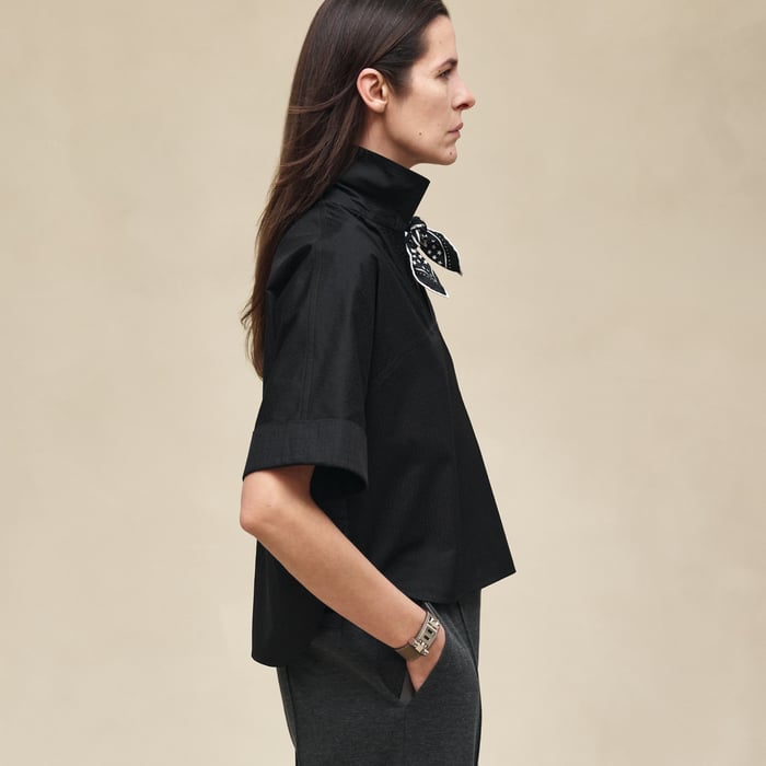 Noir Quilted Blouse