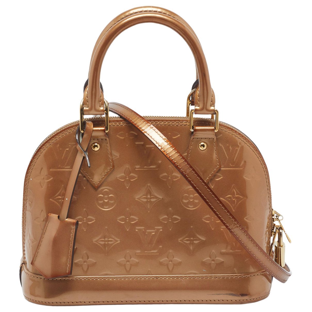 Patent leather satchel