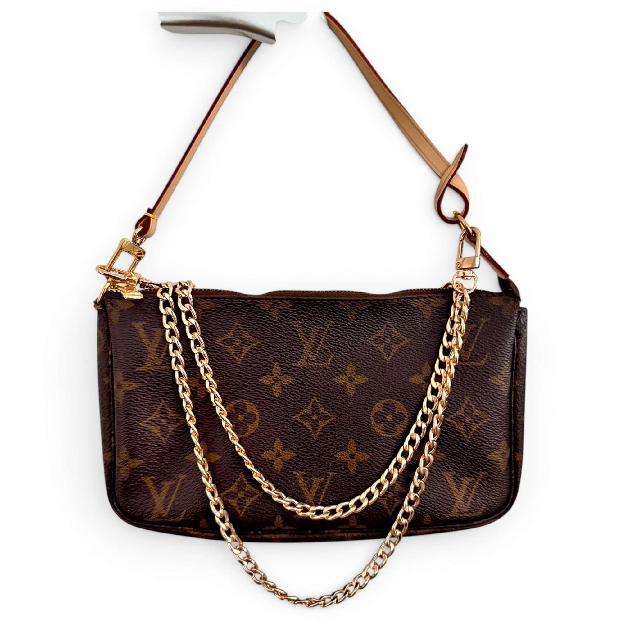 Leather clutch bag