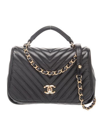 Reversed Chevron Flap Bag