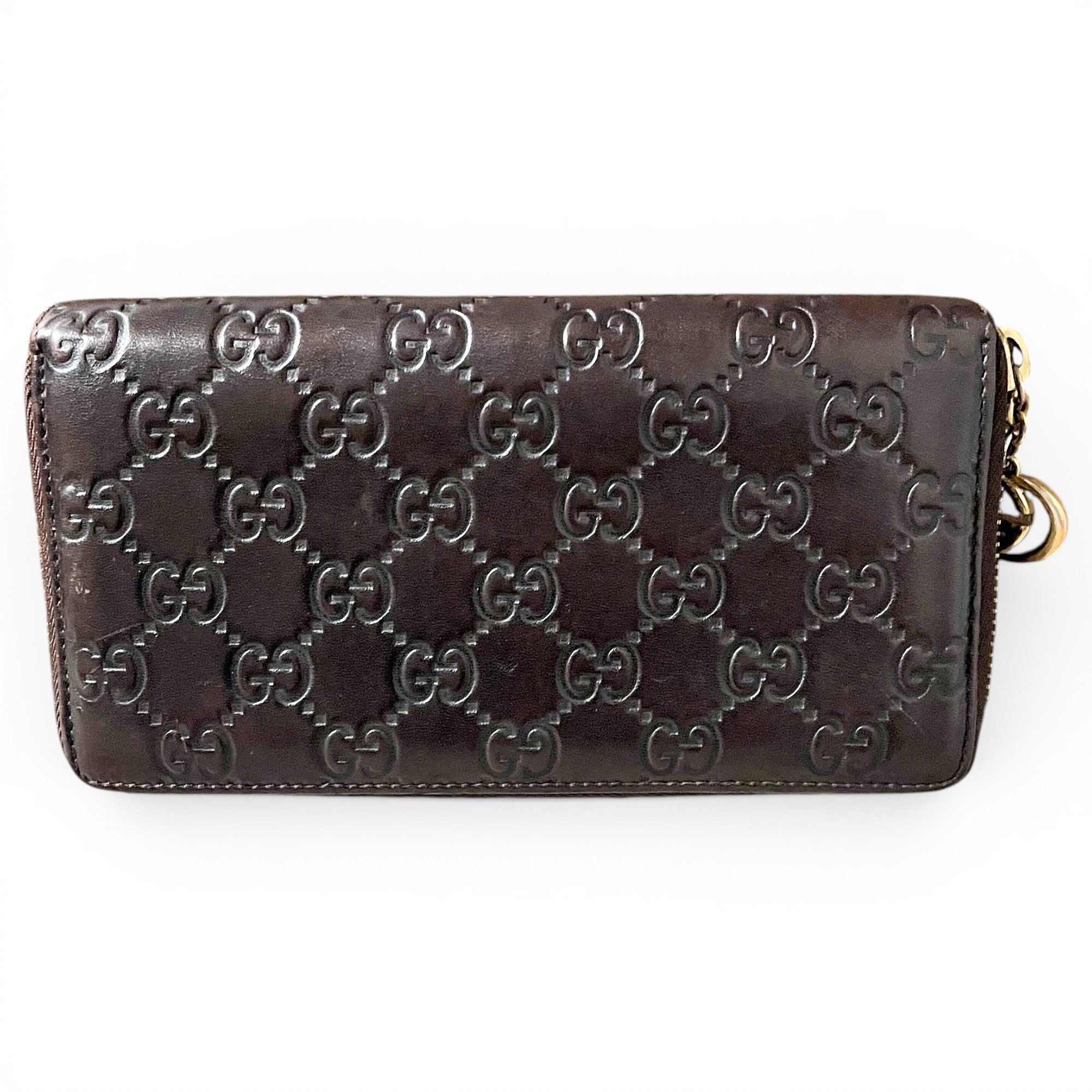 Leather clutch bag