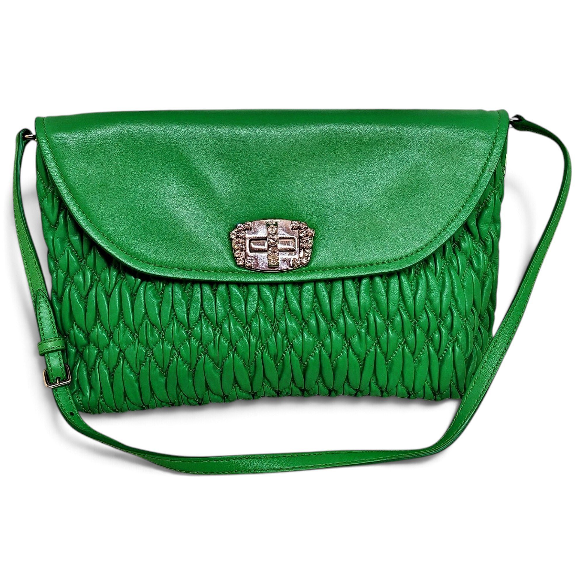 Matelassé leather handbag