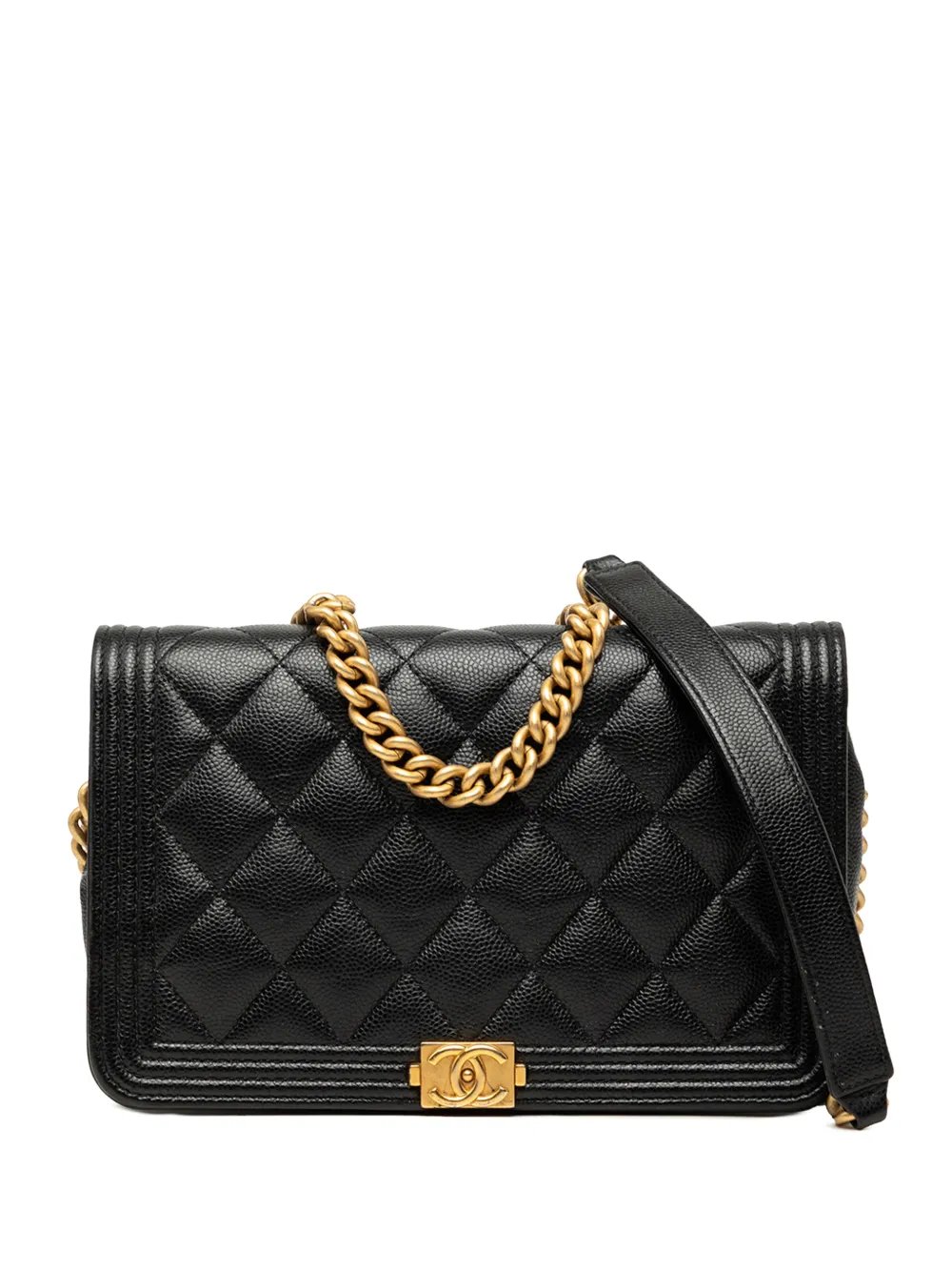 2021-2026 Quilted Caviar Boy Wallet on Chain crossbody bag