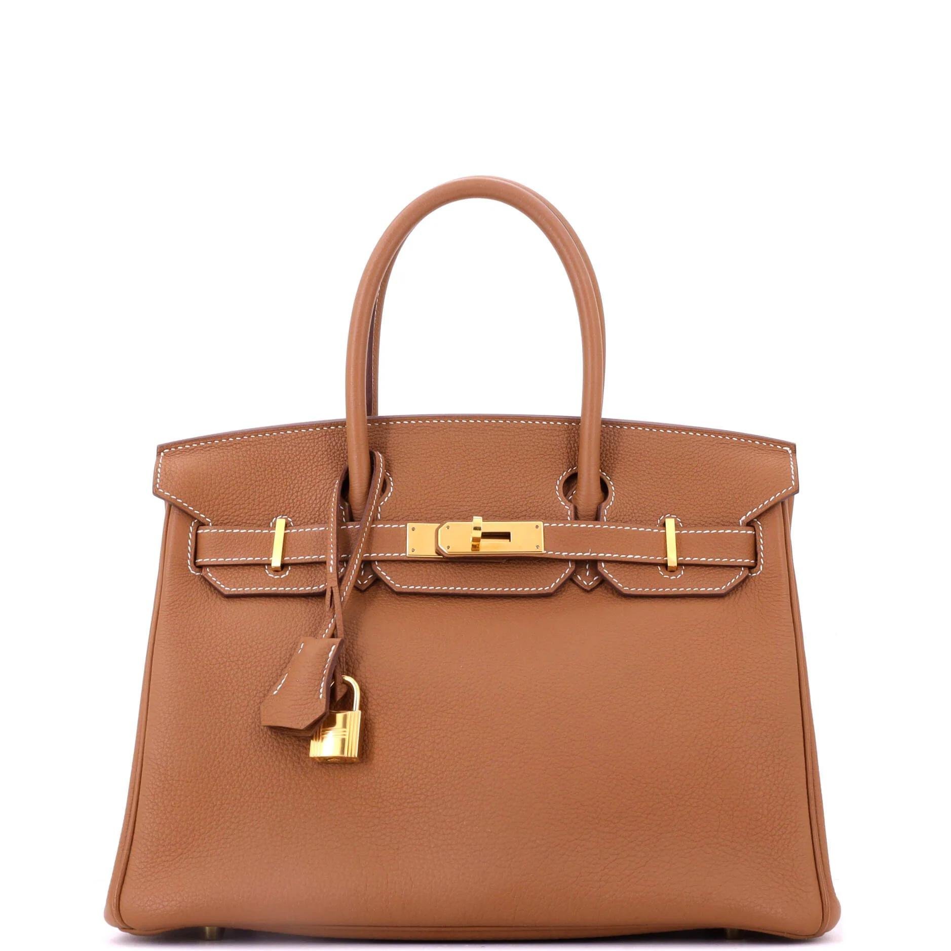 Hermes Birkin 30 Handbag Gold Togo Leather 2018