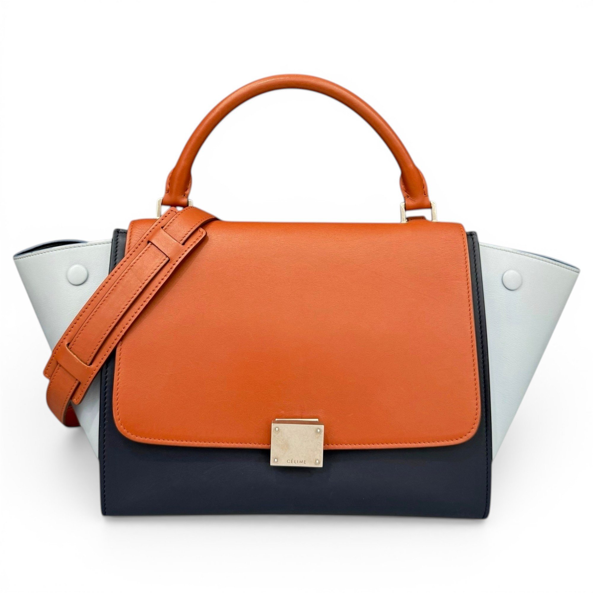Trapèze pony-style calfskin handbag