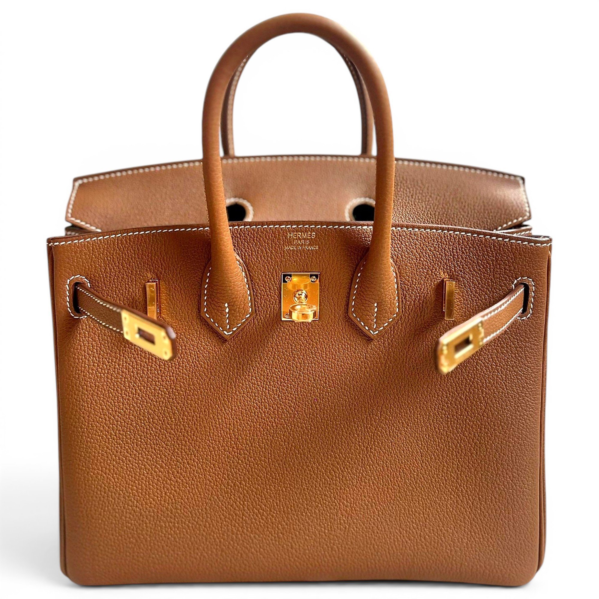 Birkin 25 leather handbag