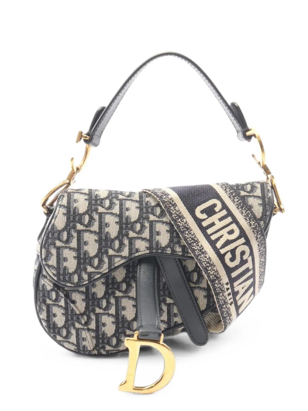 2010s Oblique jacquard Saddle handbag