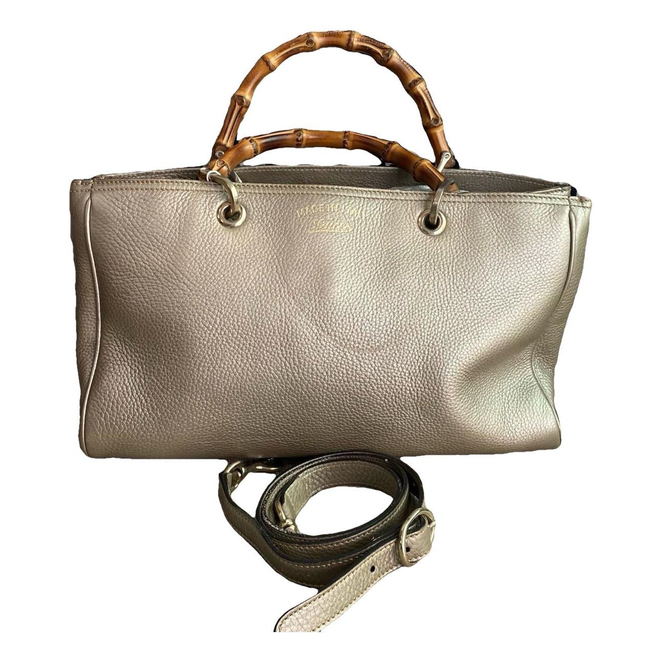 Bamboo Shopper leather tote