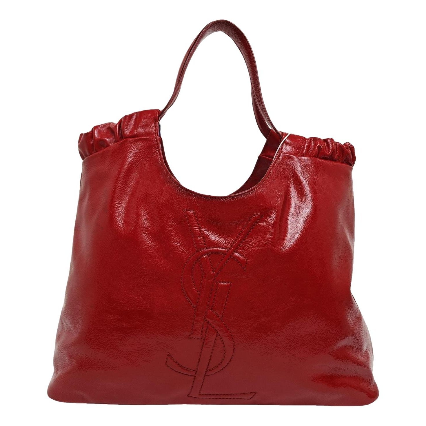 Patent leather handbag
