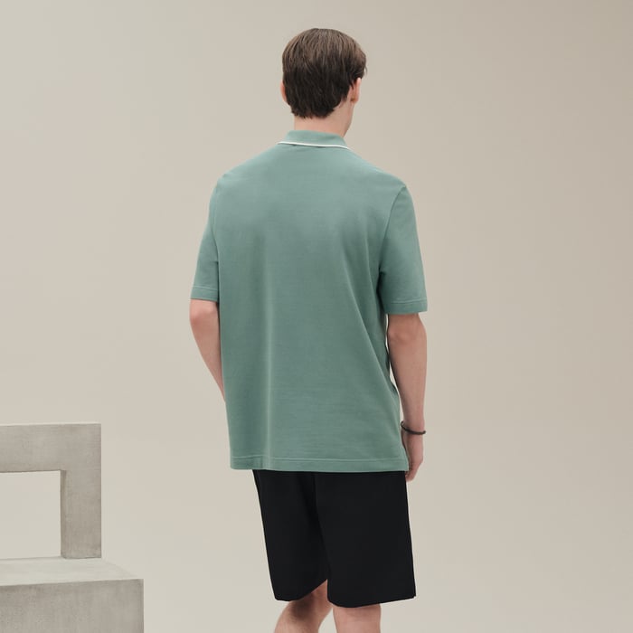 Céladon "Piqures Sellier" Polo Shirt
